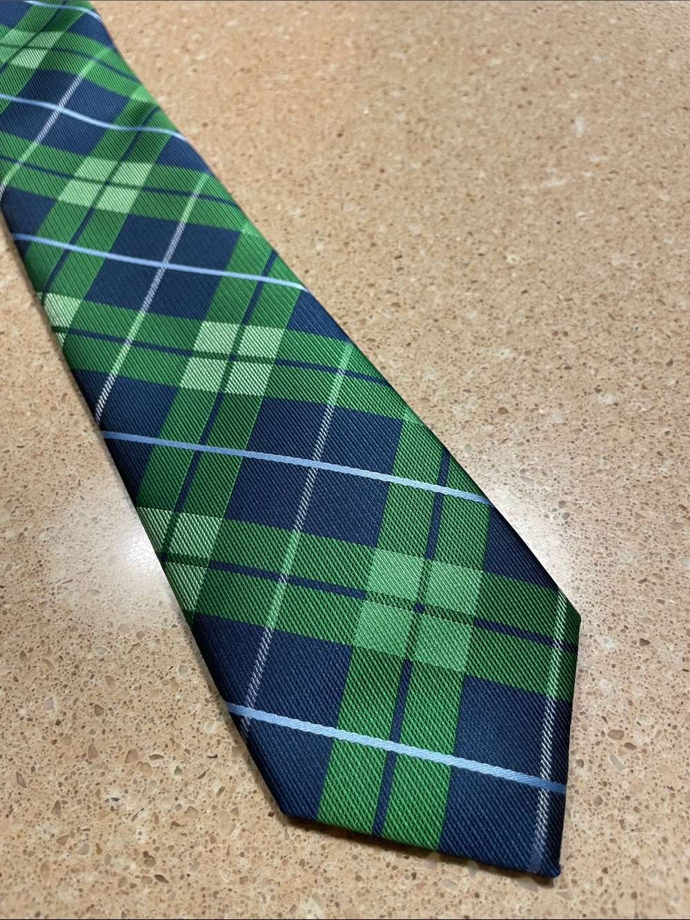 Chaps Green and Navy Plaid Men's Tie